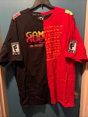 Forever FLY Two-Tone Black & Red 'Game Over' Short Sleeve Tee